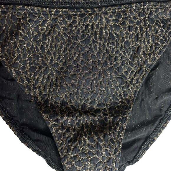 Andie x Demi Moore Swim The Tropez Bikini Bottom In Black/Gold Size XL NEW NWT - Picture 6 of 9